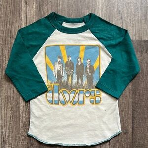 Rowdy Sprout Green and White Long Sleeve Tee with Retro Graphic 
New without tag